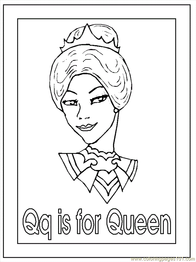 q is for queen printable coloring pages - photo #31