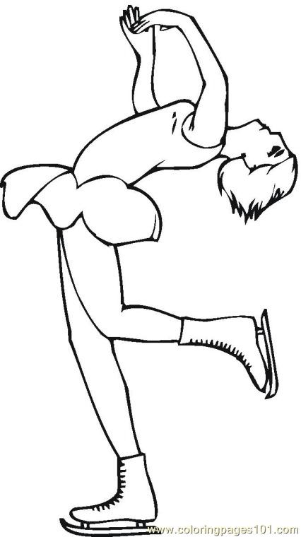 ice skater coloring pages print - photo #24