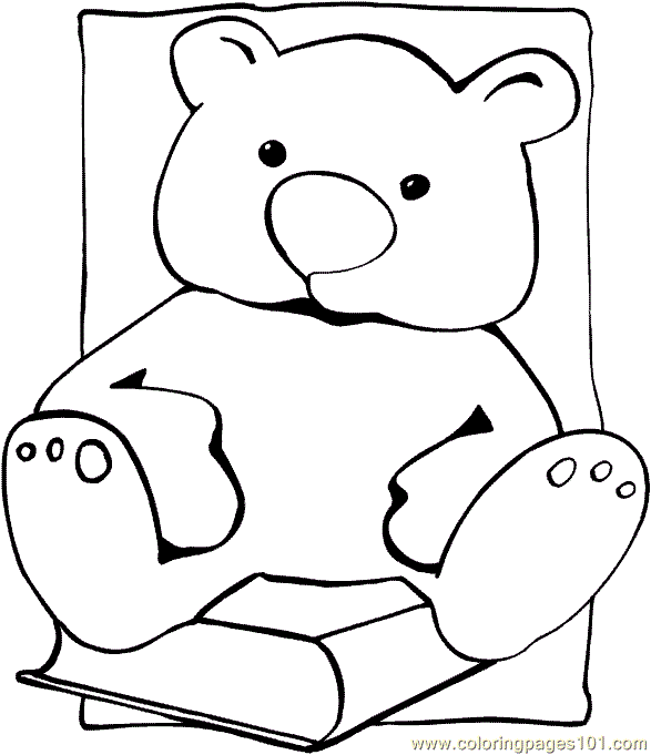 Coloring Pages Teddy Bear Coloring Page 001 (Cartoons > Others) - free