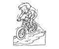 Cyclist Bicycle Coloring Page 04