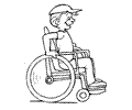 People Disability Coloring Page 12