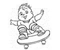 Skateboarding Boy 2 Coloring Pages 7 Com