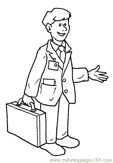 Various Jobs Coloring Page 12
