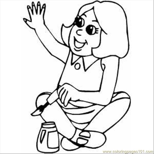 nail manicure coloring pages - photo #30
