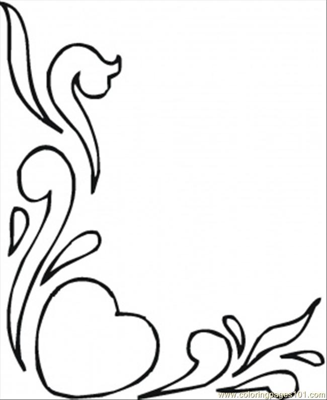 coloring pages of hearts and flowers. Color this Page Online! free