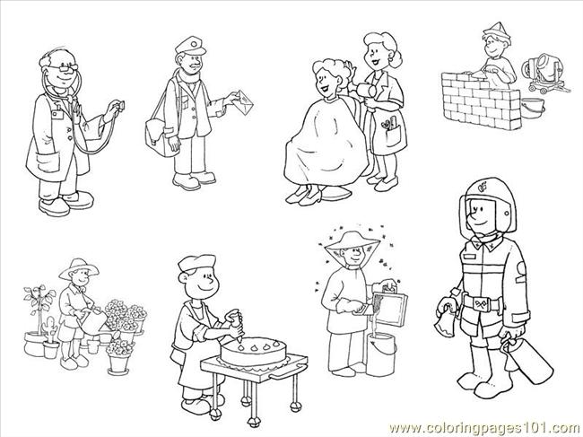 occupations coloring pages - photo #27