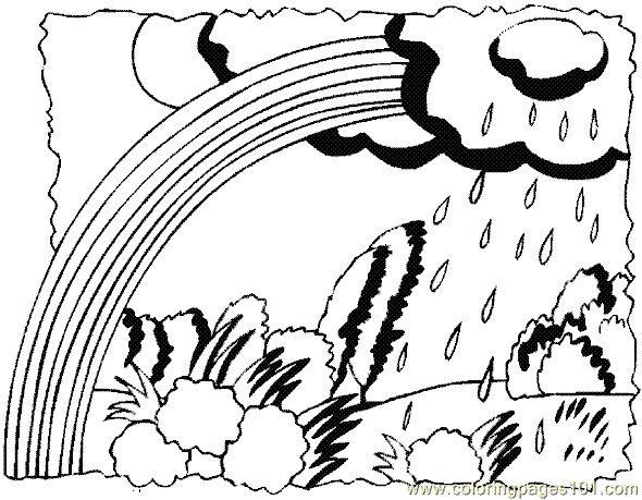 Rainbow Coloring Page 02