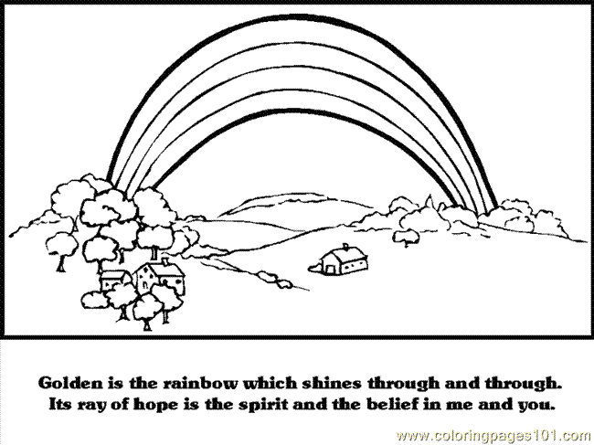 Rainbow Coloring Page 04
