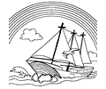 Rainbow and Sailboat