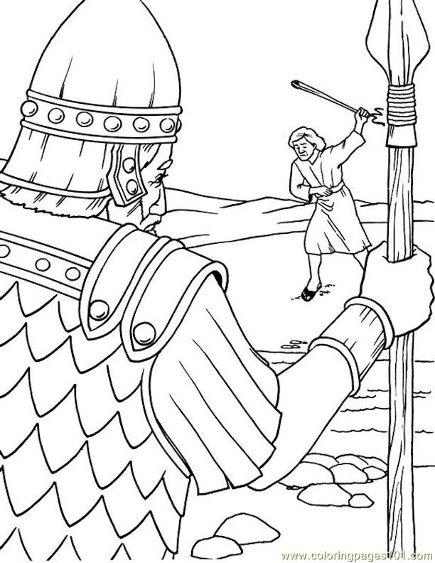 david golith coloring pages - photo #31