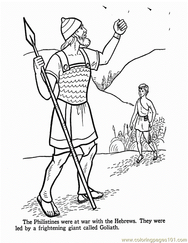 Coloring Pages David And Goliath 1 (Other > Religions) free printable