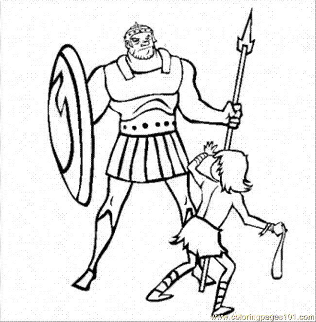 david golith coloring pages - photo #19