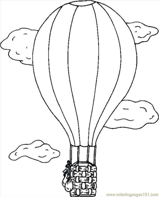 Coloring Pages Hot Air Balloon (Natural World > Seasons) - free