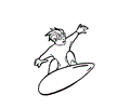 Boy Surfing