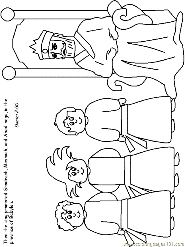 Coloring Pages Shadrach, Meshach, And Abednego (Peoples &Gt; Shadrach