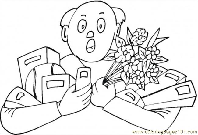 Coloring Pages Husband With Tones Of Presents ...