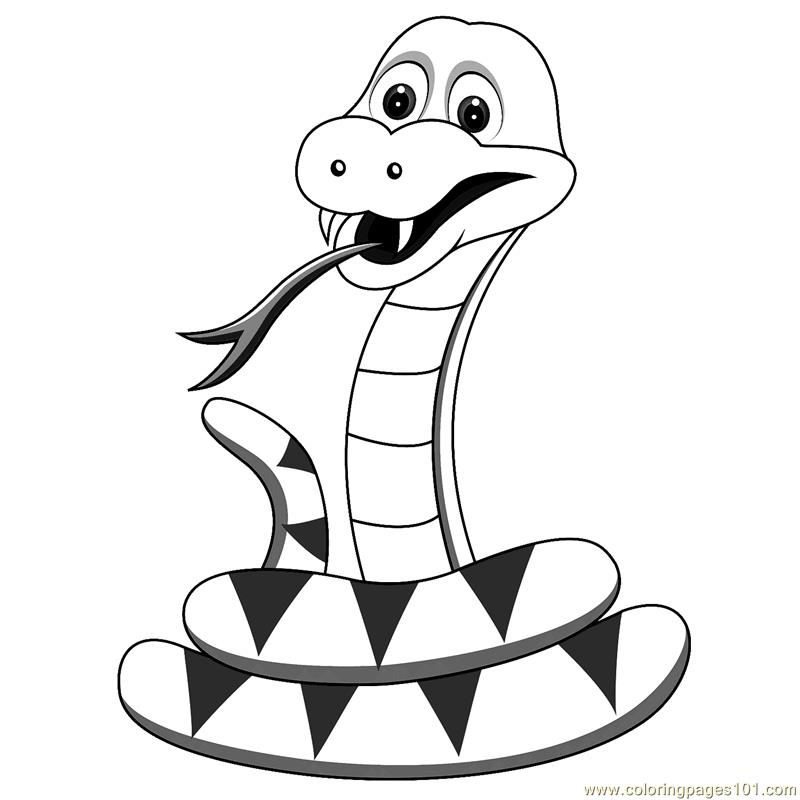 Coloring Pages New style snake (Reptile > Snake) - free printable