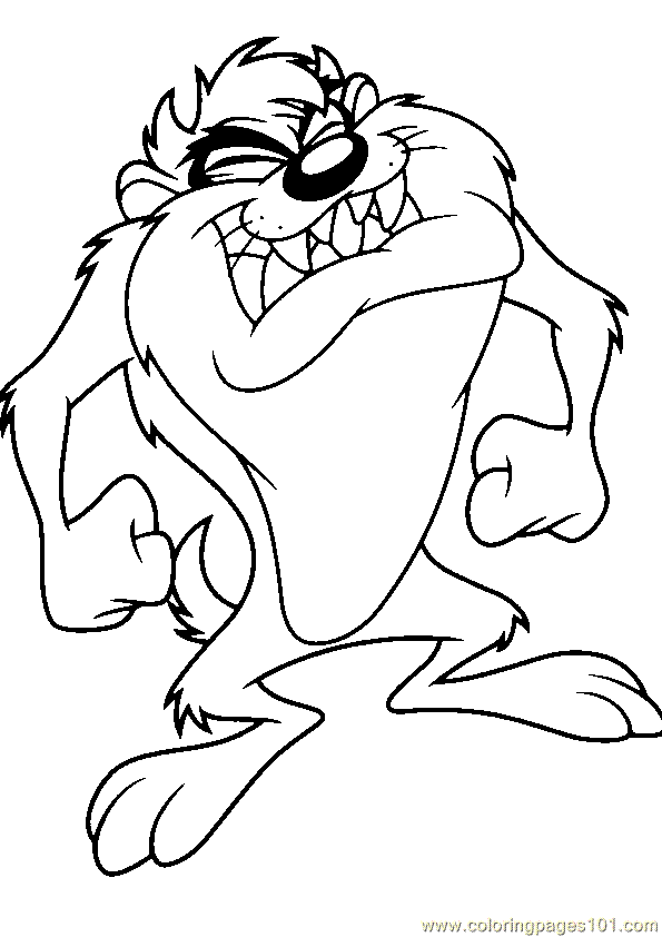 taz coloring book pages - photo #12