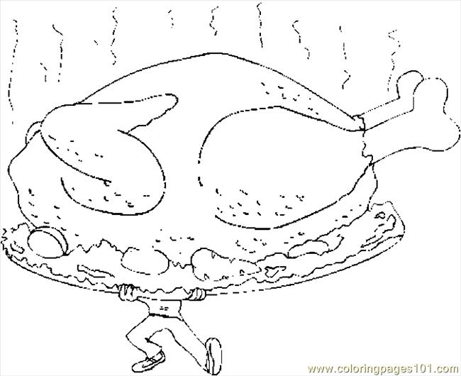 Coloring Pages Drumstick Giant (Holidays > Thanksgiving Day) - free