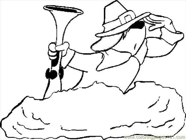 Coloring Pages Pilgrim Dog 1 (Holidays > Thanksgiving Day) - free