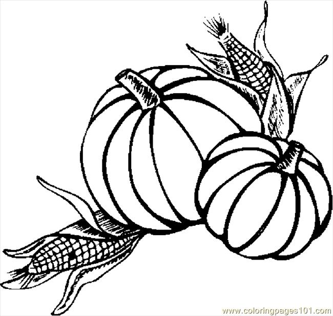 preschool thanksgiving coloring pages corn - photo #8