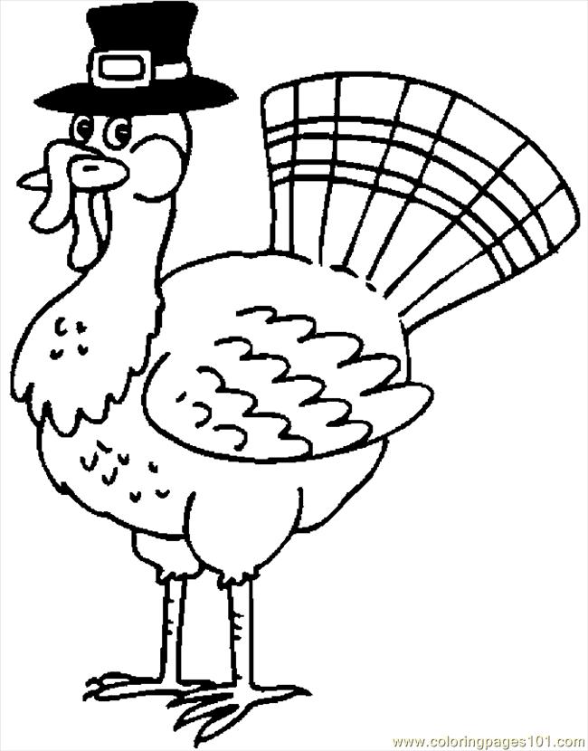 Coloring Pages Turkey 01 (Holidays > Thanksgiving Day) - free printable