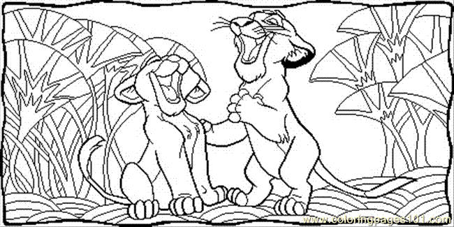 lion king simba and nala coloring pages. Color this Page Online! free printable coloring image Simba And Nala