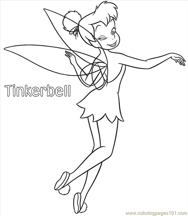 Tinkerbell Coloring Pages 01 coloring page - Free Printable Coloring Pages