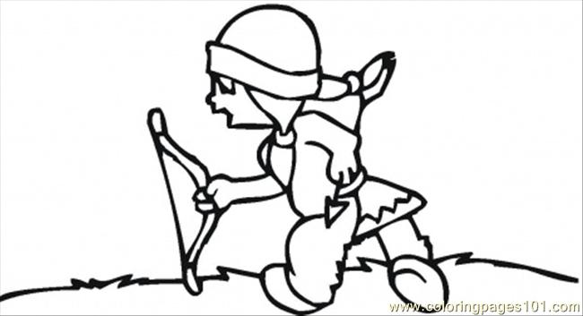 Little Indian Learns How To Hunt