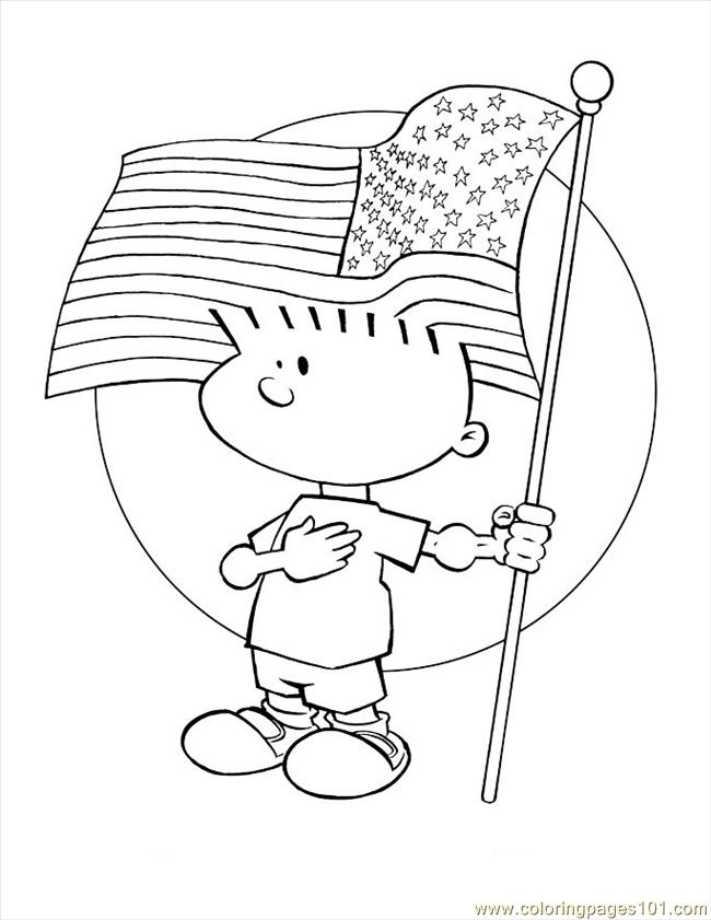 Coloring Pages American Flag (Countries > USA) - free printable