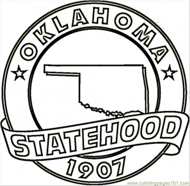 oklahoma state flag coloring pages - photo #49