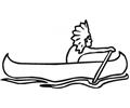 Red Indian In Canoe