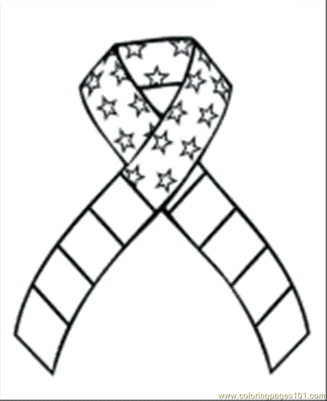 yellow ribbon coloring pages - photo #6