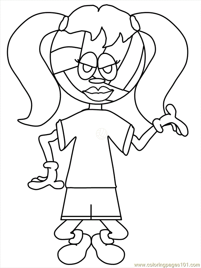 Coloring Pages Volleyball8 (Sports > Volleyball) - free printable