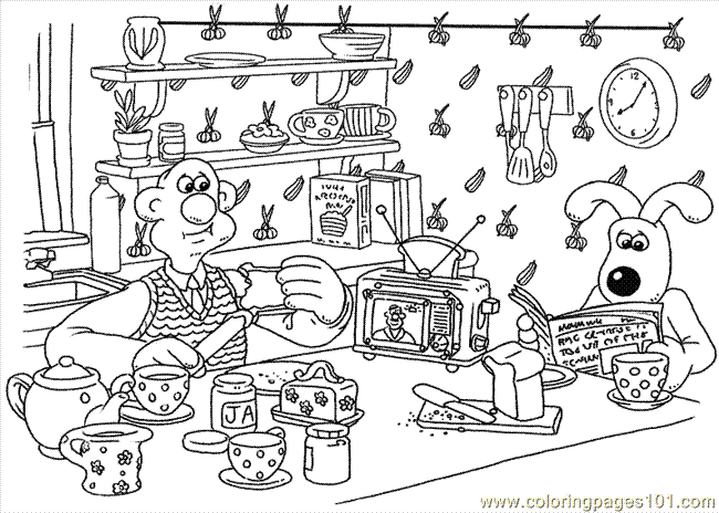wallace and gromit coloring pages - photo #25