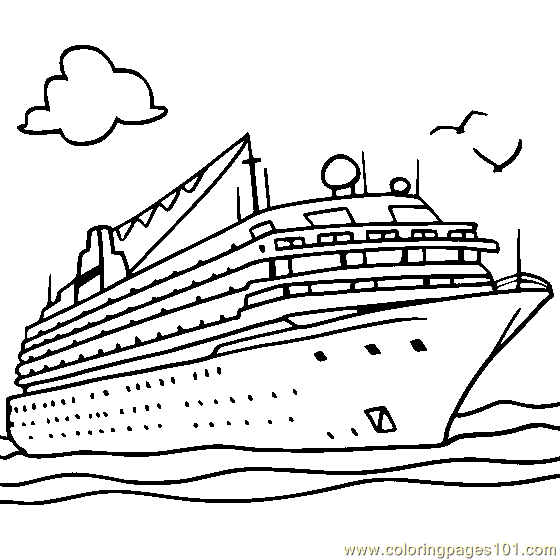 cruise ship clip art black and white free - photo #20