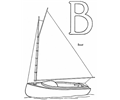 004 Boat Coloring Page