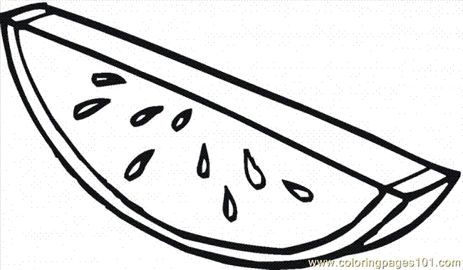 Coloring Pages Watermelon 5 (Food & Fruits > Watermelon) - free