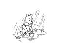 Pooh In The Rainy Day