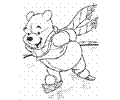 Pooh Play Ice Skating
