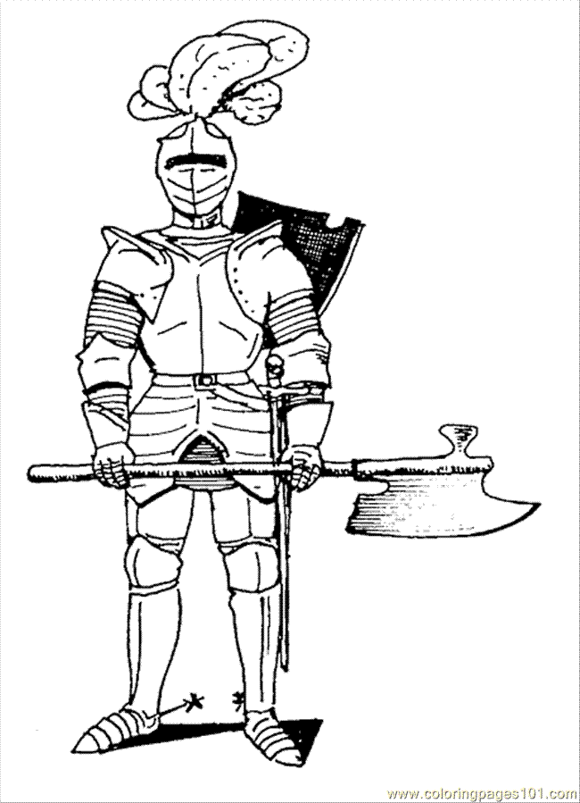 Coloring Pages Knight9 (Peoples > knights) - free printable coloring