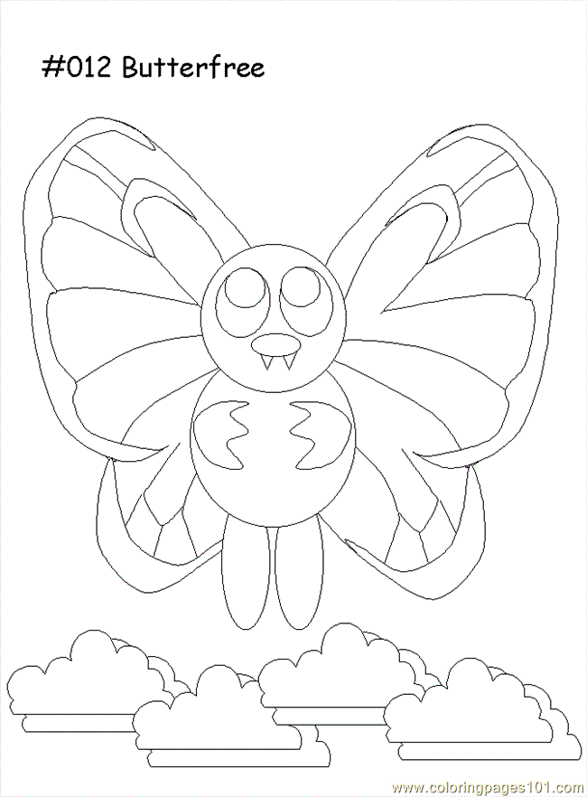 butterfree coloring pages