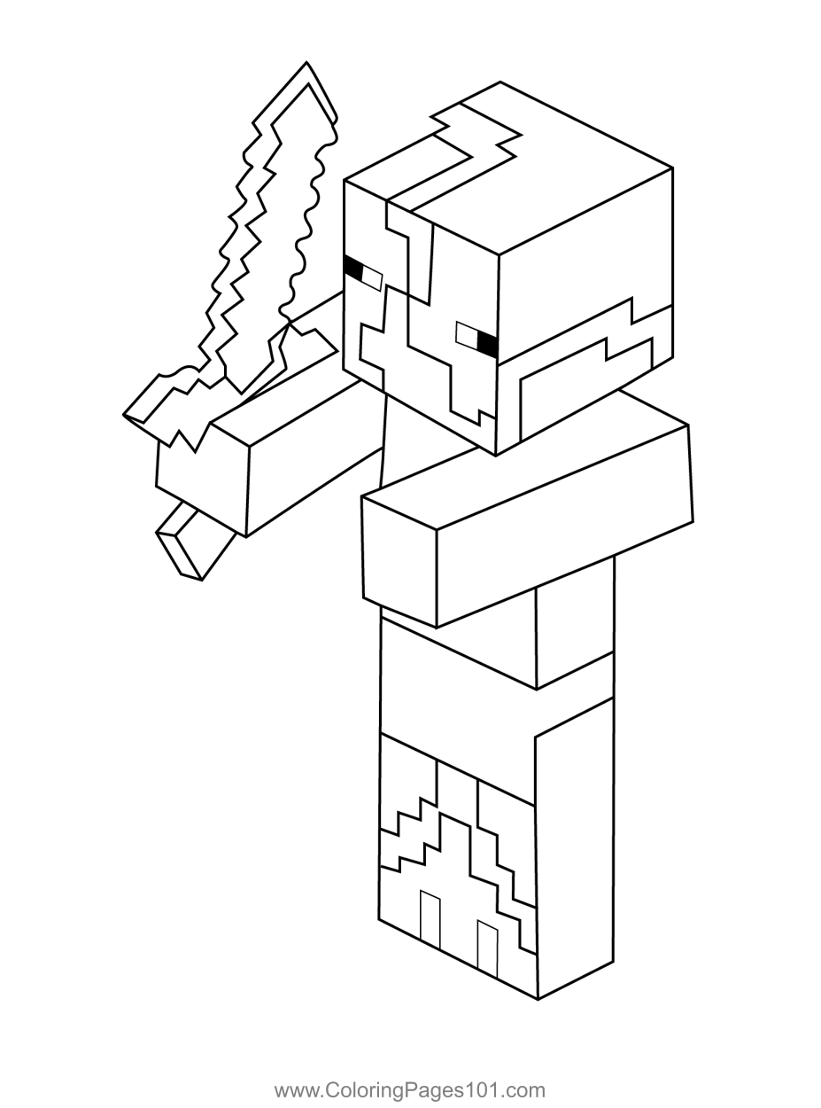 baby zombie minecraft drawing