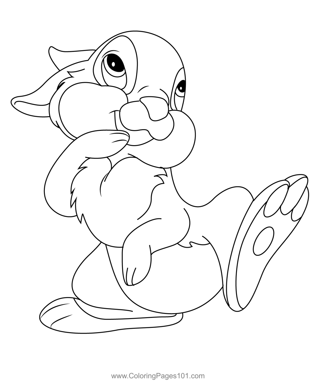 Bunnies Paw Up Coloring Page for Kids - Free Crocodile Printable ...