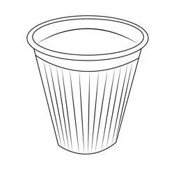plastic cup coloring page