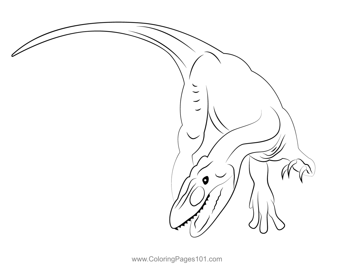 Herrerasaurus Dinosaurs Coloring Page for Kids - Free Dinosaurs ...