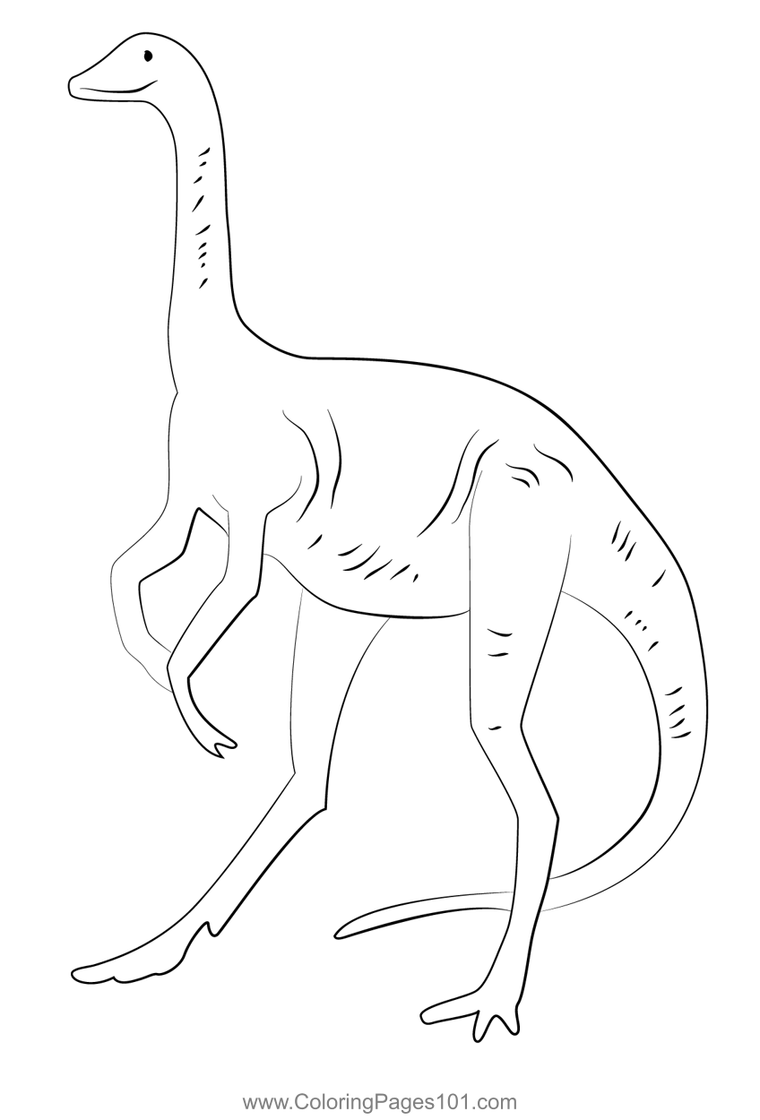 Struthiomimus Dinosaurs Coloring Page for Kids - Free Dinosaurs ...