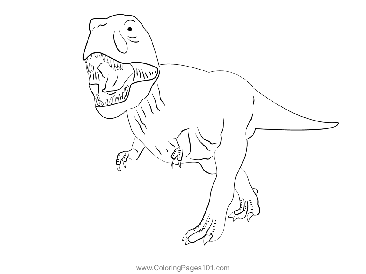 Tyrannosaurus Rex Mother Coloring Page for Kids - Free Dinosaurs ...