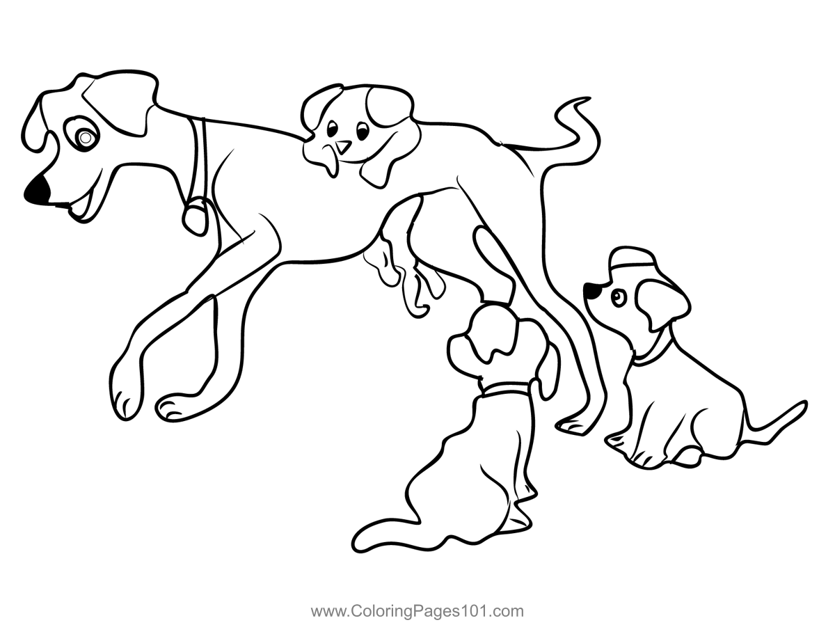 102 Playing Dalmatians Kids Coloring Page for Kids - Free 102 ...