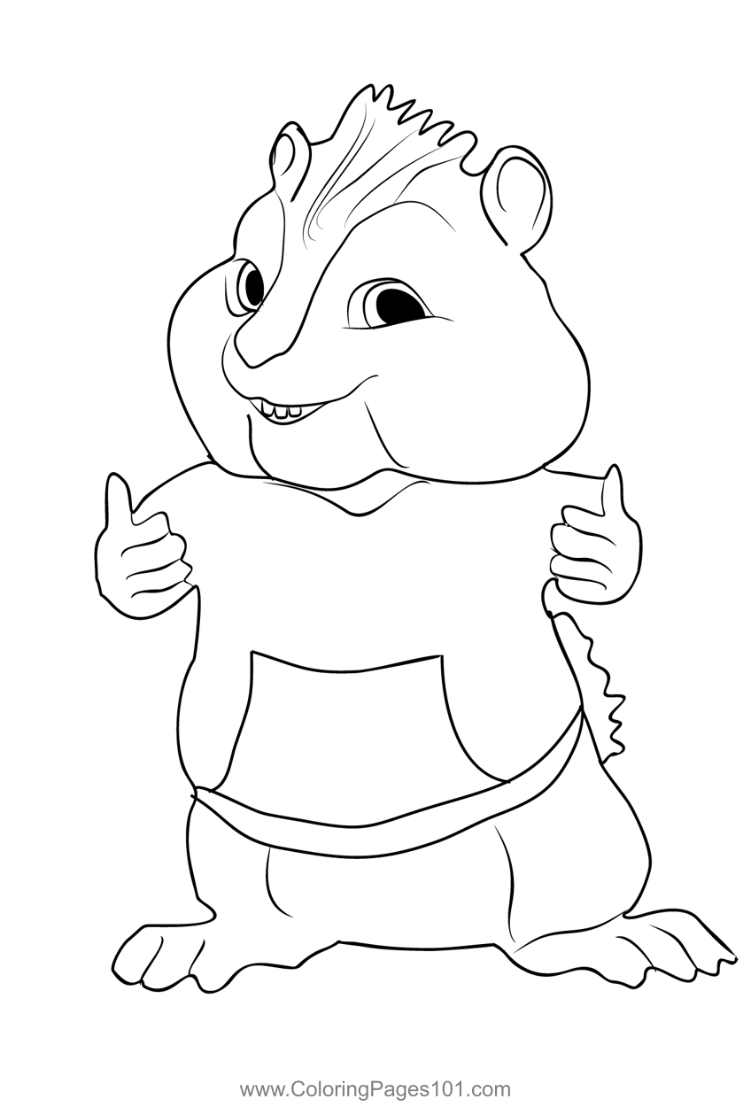 Theodore Coloring Page for Kids - Free Alvin and the Chipmunks ...